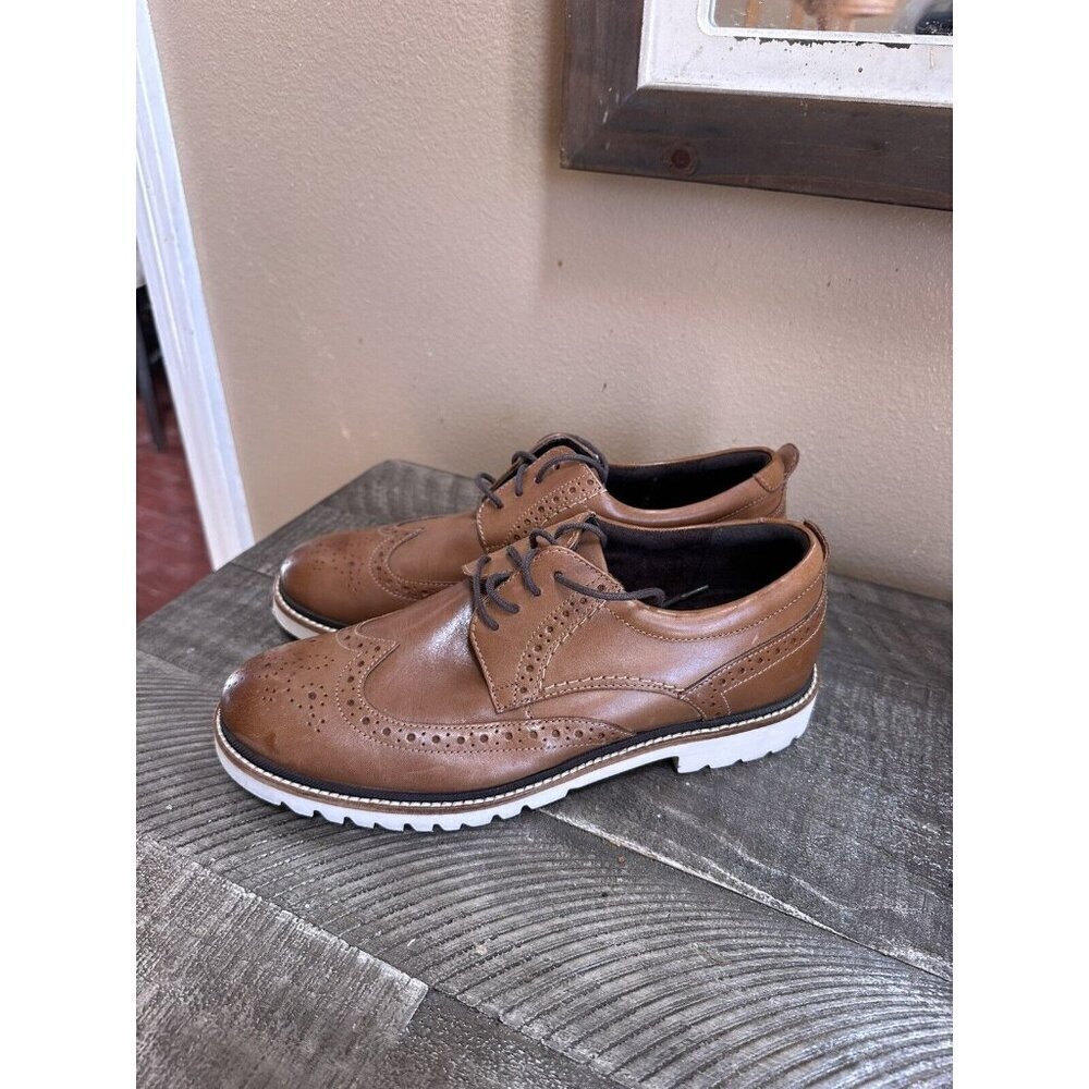 Rockport Marshall Wingtip Men's Cognac Oxfords 7.5 W